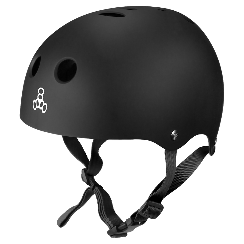 Triple 8 Halo Water SS Helmet All Black Rubber