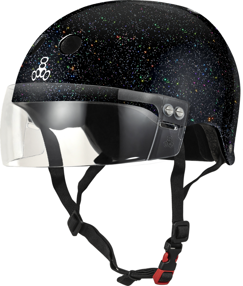 Triple 8 THE VISOR Certified Helmet SS Black Glitter